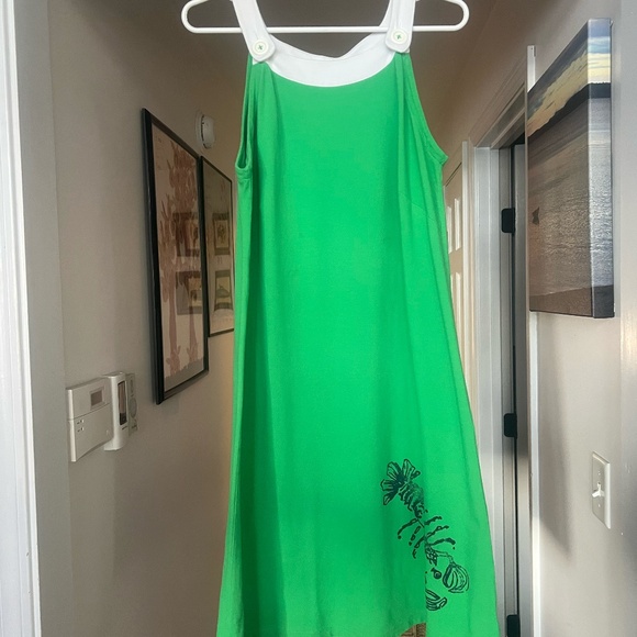 Lily Pulitzer green pique jersey tank style dress - Picture 1 of 3